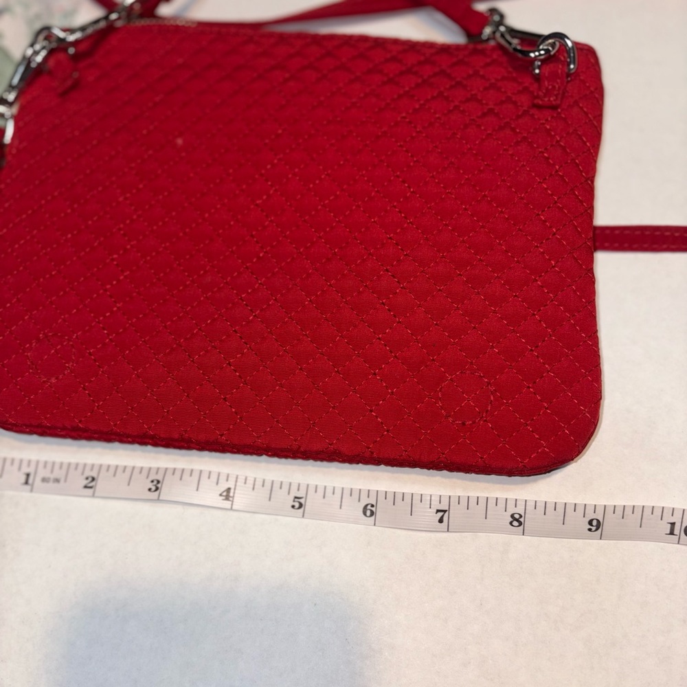 Vera Bradley Iconic RFID Custom Crossbody Bag in Winter Berry Red purse - Picture 7 of 9